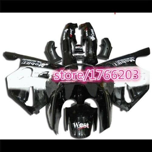 Fit fairing For KAWASAKI ZX6R 94 97 95 96 ZX-6R 636 NINJA ZX 6R 636 1994 95 96 1997 White black WEST Fairing Kits
