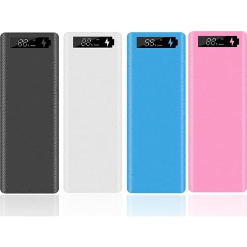 Power Bank Nesting Solderless LED Digital Display 10x18650 USB Mirco USB Type-C Power Bank DIY Shell for Mobile Charger