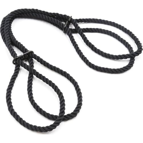 Polyester Black Binding Handcuffs SM Slave Shame Restraint Wrists Cuffs BDSM Bondage Rope Adult Games Sex Products For Women Men