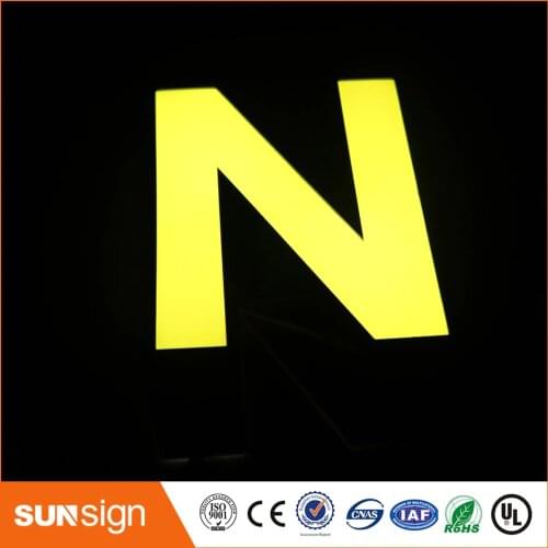 Custom frontlit stainless steel led letters