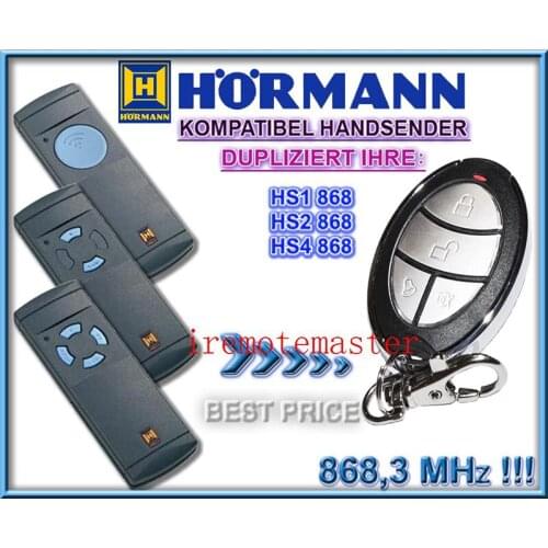 2pieces Hormann HS1 868,HS2 868,HS4 868mhz remote control replacement FINE