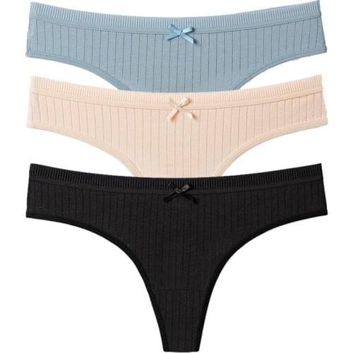 Richkeda Store New 2021 Women Seamless Thong Panties Sexy Plus Size G-string Underwear Cotton Briefs Low-waist Lingerie Comfort