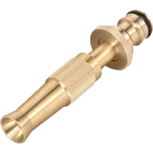 Garden brass Adjustable spray gun Hose Nozzle High pressure straight copper gun for car wash watering flower garden hose wand