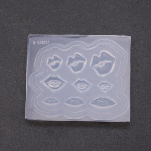 Silicone Mini Sexy Lips Mold Nail Art Resin Casting Mould Template Mouth Silicone Resin Mold Jewelry Tools Art Crafts