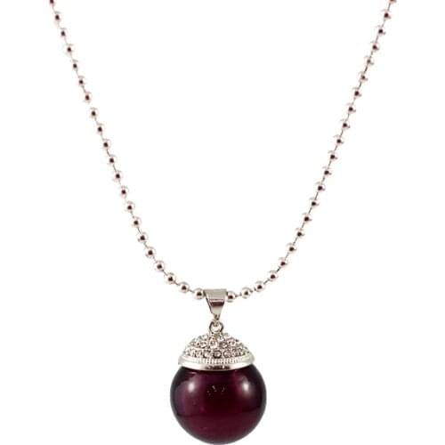 Mini Glass Perfume Oil Bottle Diffuser Ball Beads Chain Pendant Necklace