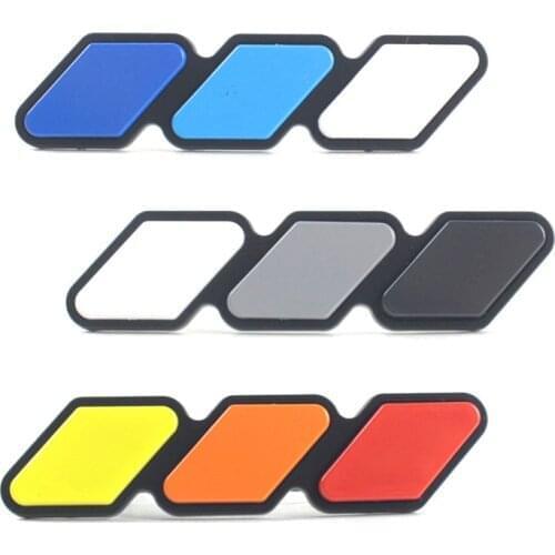 Grille Grill Emblem Badge Tri-Color For Tacoma TRD 4Runner Tundra Rav4 Highlander Three-Color Car Sticker Logo On Car Shell