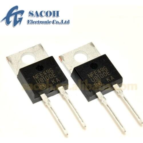 10Pcs MUR8100E or MUR8100EG or MUR8100 or RURP8100 or U8100E TO-220 8A 1000V Ultrafast Diodes