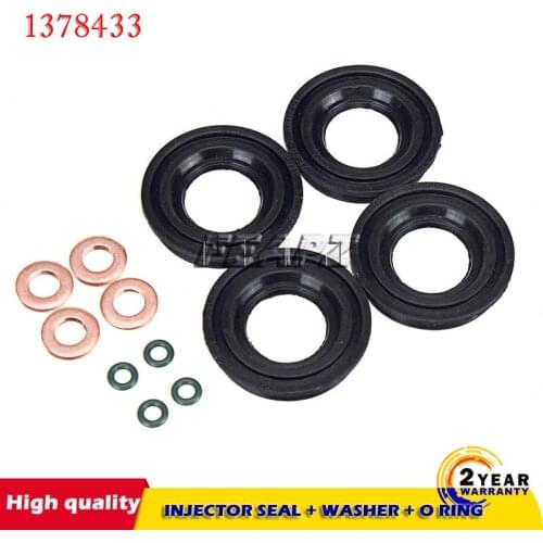 FUEL INJECTOR SEAL + WASHER + O RING SET FOR FORD LAND ROVER DEFENDER CITROEN RELAY FIAT DUCATO 1378433 , 1495919 , 1378432 , 1
