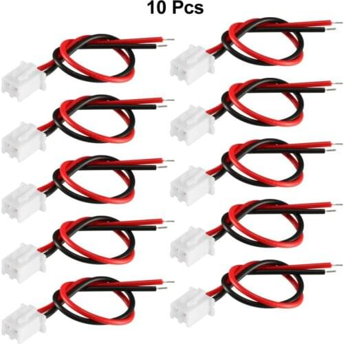 UXCELL 10pcs 15cm 10cm Long 2mm Pitch Pole Header Wire Line 2Pin Plug Male Terminal Connector Wire Cable for RC Toy Battery DIY