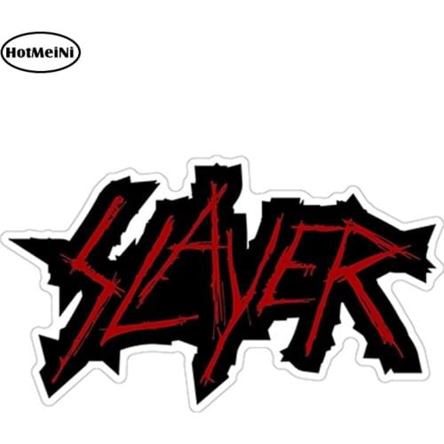 HotMeiNi 13cm x 7.9cm SLAYER Vinyl Sticker Decal Metal Vinyl Bumper Rearview Mirror Side Decal DIY Car Styling