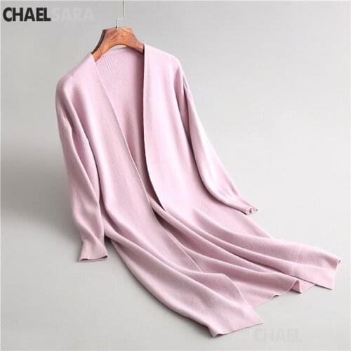 High Quality Pink Women Wool Cardigan Casual Poncho Plus Size Loose Coat Female Long Sleeve vestidos Knitted Sweaters