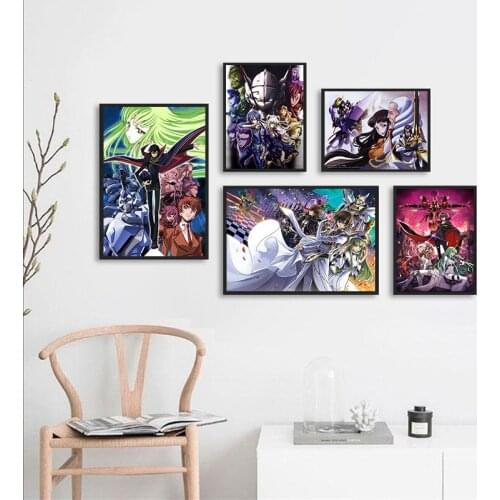 Code Geass Japanese Anime Lelouch of the Rebellion Retro Canvas Movie Poster For Home Art Decoration Posters