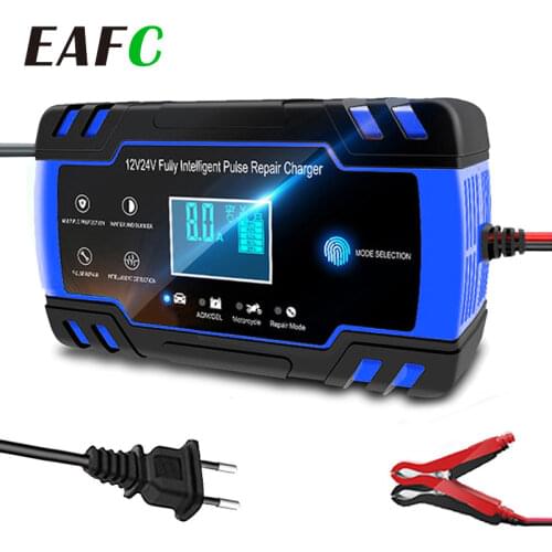 24V/4A Car Battery Charger Multiple protection technology 140W Pulse Repair Chargers LCD Display Full Automatic Battery-charger