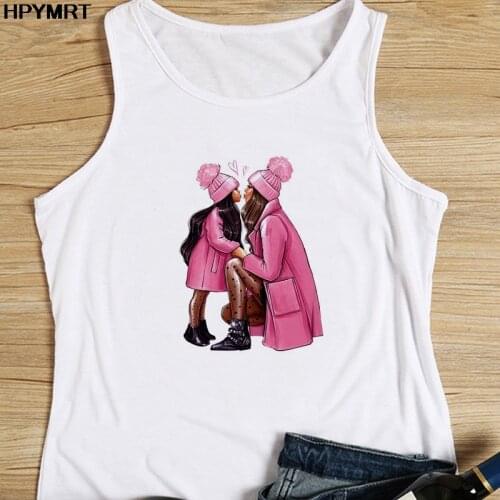 Super Mom And daughter Summer Print Lady Tank Tops Womens Graphic New Summer Female sleeveless Top Tee Clothing women Streetwear