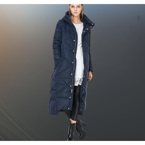 Winter Jacket Parka 2020 95% White Duck Down Jackets For European Style Thick Long Hood Slim Coats Women HJ577