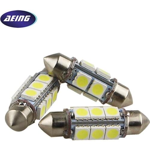 AEING 1*C5W Car Interior Dome Festoon LED Lights White 5050 Chip 360 degree Reading License Plate Lamp Bulbs 36mm/39mm/41mm/42mm