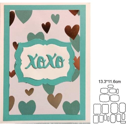 18pcs/set Rectangle border Party Easter metal cutting diy photo album scrapbook card making embossing template decoration mold