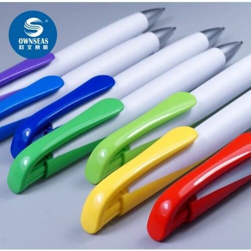 200 pcs/lot plastic ball pen click action ball pen for office writing pad printing logo