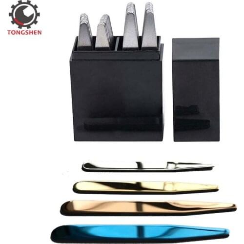 24Pcs 4 Colors Mixed Wholesale Metal Collar Stays Shirt Packing Accessories Stainless Steel Collar Stays Gift For Man Father