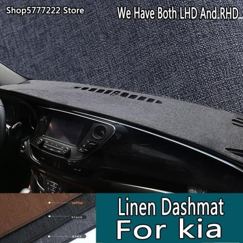 Car styling accessories carpet Linen noslip dashmat dashboard cover Kia Carens Rondo Carnival sedona Mohave/Borrego Sorento niro