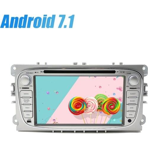 Android 7.1 1024*600 2Din 7 Inch Car DVD Player For Focus II S-MAX Mondeo Wifi GPS Navigation Bluetooth Radio stereo