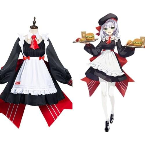Anime Genshin Impact x KFC Noelle Maid Dress Cosplay Costume Halloween Carnival Suit