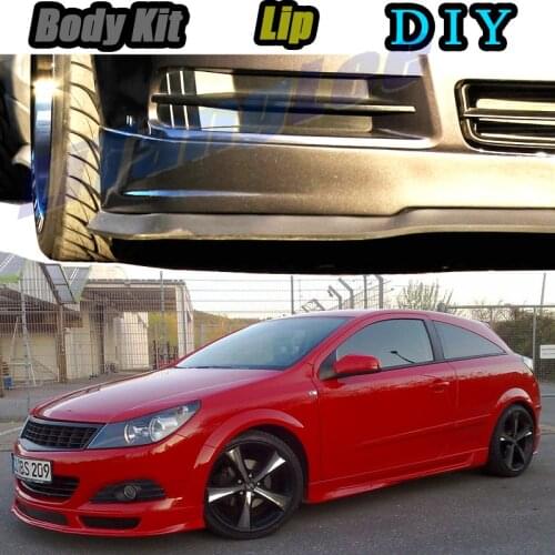 Car Bumper Lip Front Spoiler Skirt Deflector For Vauxhall Astra Tune Car Modified Body Kit VIP Hella Flush Lips