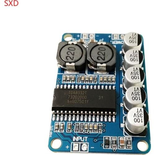 Free shipping 5pcs TDA8932 digital power amplifier board module 35W mono power amplifier module Low power consumption