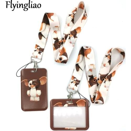 Gremlins Gizmo Movie Anime Lanyard Badge Holder ID Card Lanyards Mobile Phone Rope Key Lanyard Neck Straps Keychain Key Ring