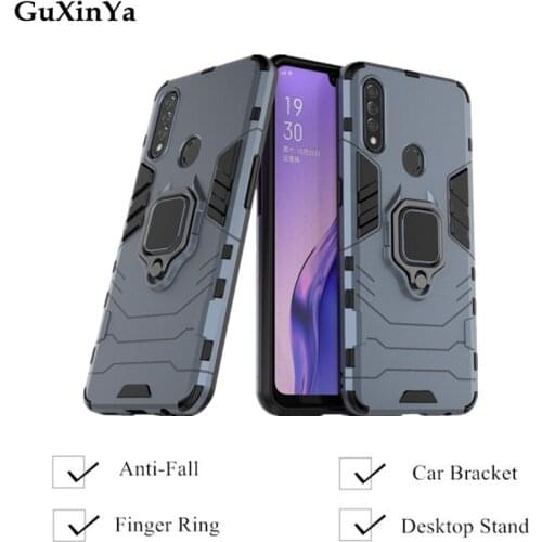 Phone Case For Oppo A8 Mobile Back Cover For Oppo A8 Funda Luxury Armor Magnetic Ring Cover For Oppo A8 Bumper Coque 6.5"