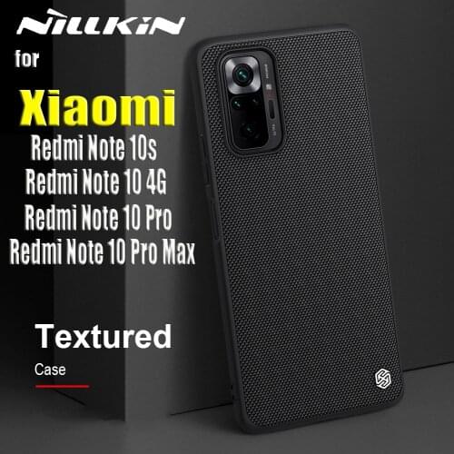 Redmi Note 10 Pro Max 4G Case Nillkin Textured Nylon Fiber Non-Slip Shockproof Back Cover for Xiaomi Redmi Note10 Note 10s Capa