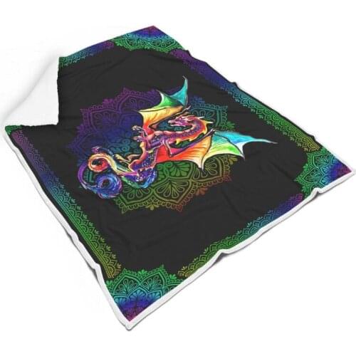 Various Colors Totem Pattern Square Blanket Warm Super Soft Throw Blanket for Adults Kids All Seasons Home Room Chair Sofa