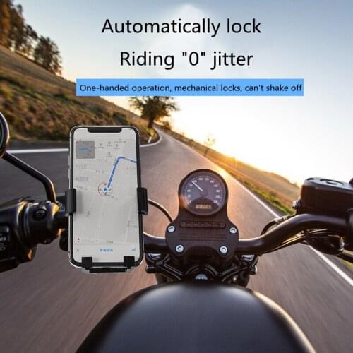 360 Degrees Bracket Motorcycle Phone Holder Outdoor Universal Motorcycle Cycling Portable Stable Anti-drop Mobile Accessories