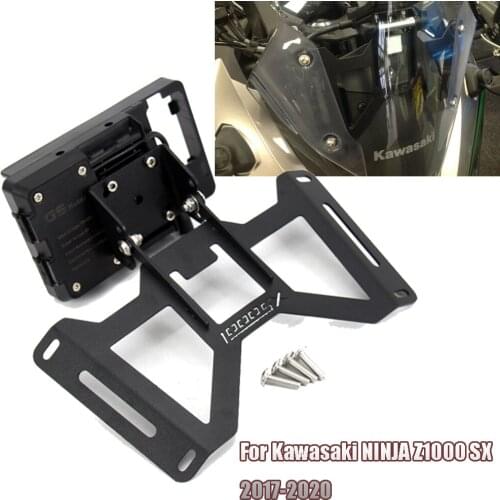 For Kawasaki NINJA z1000 SX Z1000SX Motorcycle Mobile Phone Navigation Bracket USB Charging 2017-2020