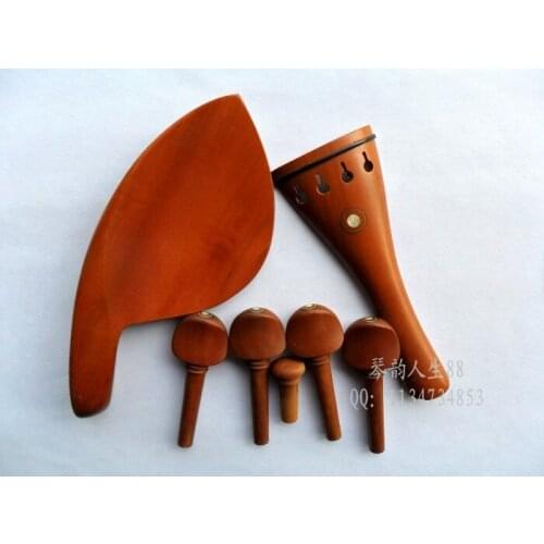 Violin - inlaid shell jujube wood string knob knob string shaft handle chin rest pull plate complete set