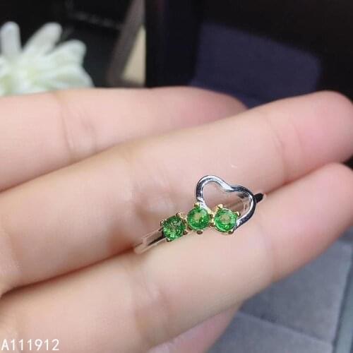 KJJEAXCMY fine jewelry natural Tsavorite 925 sterling silver new women ring support test lovely