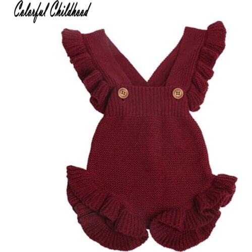 Newborn Baby Strap Ruffle Floral Romper Baby Girl Sleeveless Infant Children Outfits Playsuits Clothes Clothing barboteuse 0-24m