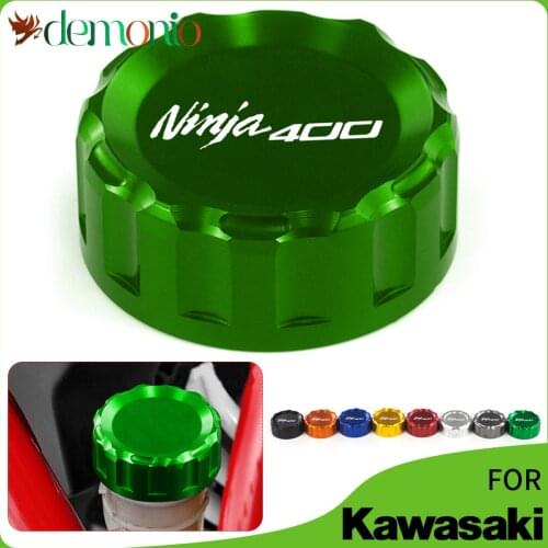 Motorcycle CNC Rear Brake Fluid Reservoir Cover Cap For Kawasaki NINJA 400 / R 2011 - 2021 2020 2019 2018 2017 2016 2015 2014