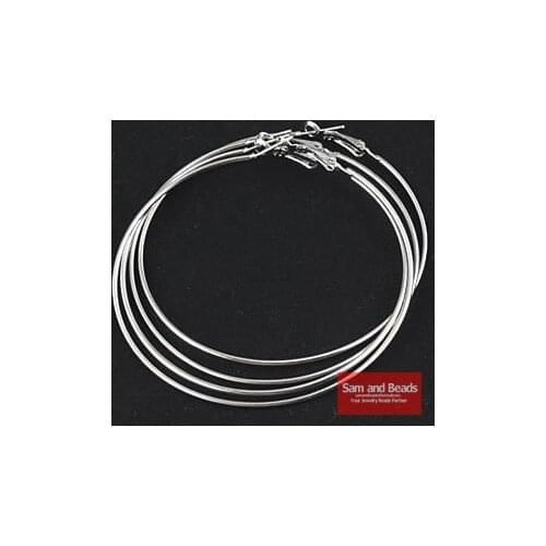 Lightweight (80mm) Basketball Wives Earrings Plain Color Hoop Earrings