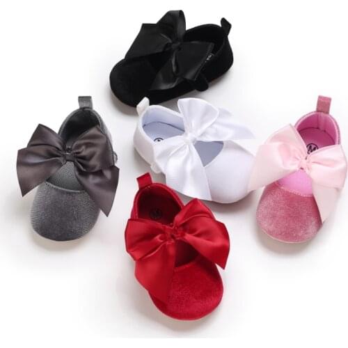 2021 Cute Newborn Infant Baby Girls Princess Shoes Bowknot Toddler Summer Sandals PU Non-slip Shoes 0-18M