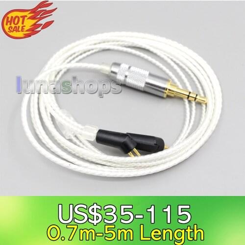 LN006639 Hi-Res Silver Plated 7N OCC Earphone Cable For Etymotic ER4B ER4PT ER4S ER6I ER4 2pin