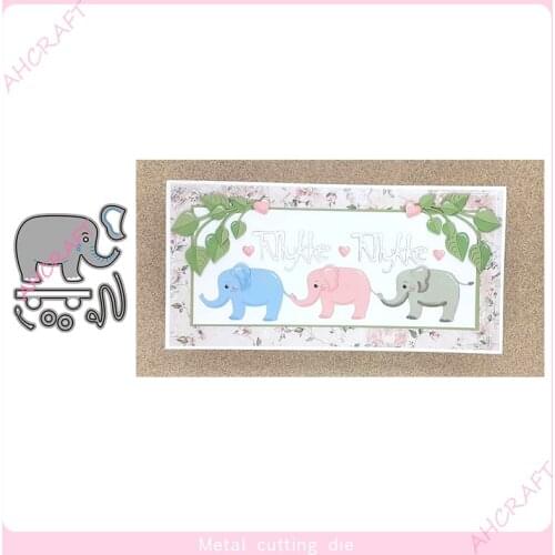 Baby Elephant Metal Cutting Dies for DIY Scrapbooking Photo Album Decorative Embossing PaperCard Crafts Die2021