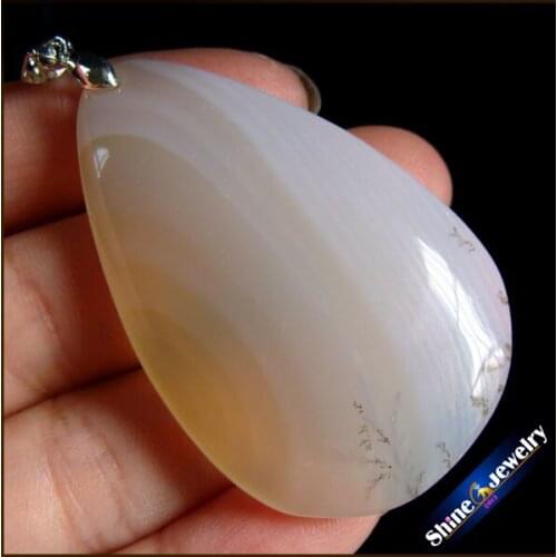 Fashion Women Man Necklace Pendant Big Natural Moss Agates Stone Pendant Slide Healing Crystal Pendants for Jewelry Making BS538