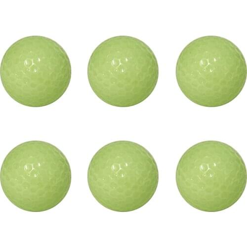 6 Pcs/Lot Golf Fluorescent Balls Night Luminous Glow In The Dark Light Glowing Golf Ball Glow Reusable for Practice Club Gift