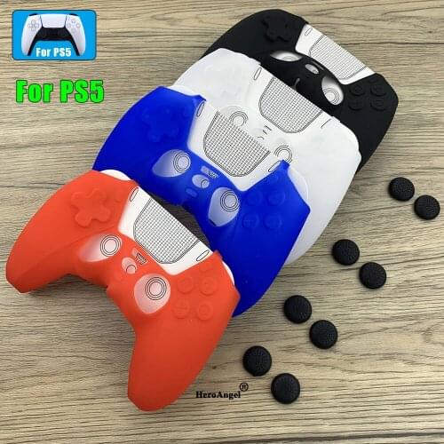 Non Slip Soft Silicone Case for Dual Sense Protective Cover Shell for PlayStation 5 PS5 Wireless Controller Accessories