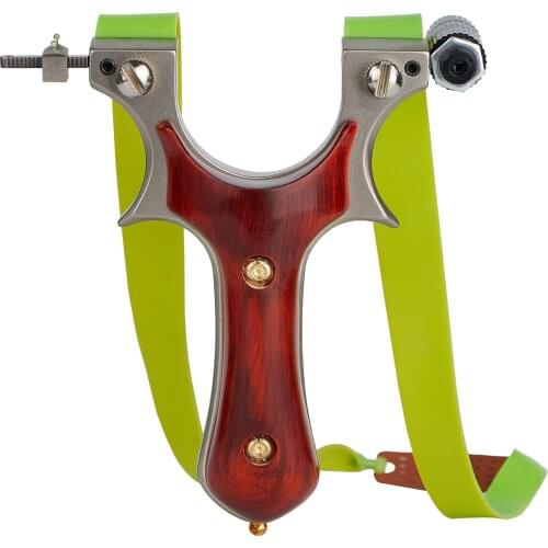 New style Mulan Slingshot Stainless Steel + Sandalwood Material Weight 360g for Hunting Small Animals Outdoor Sports Games