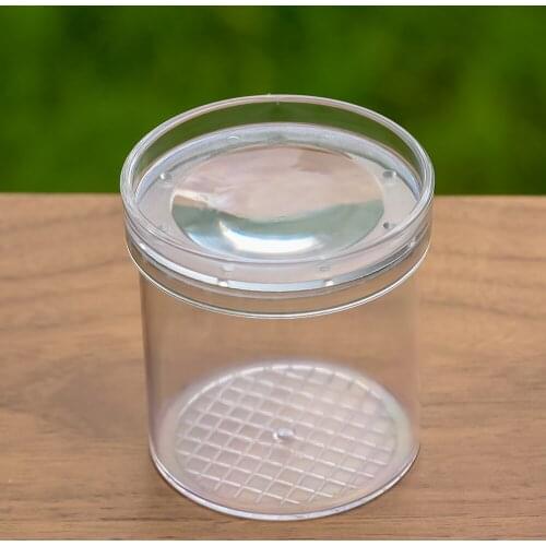 Plastic Tobacco Storage Stash Jar Herb Container with Magnifying Jar