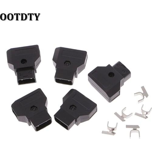 OOTDTY 5pcs ABS DTAP D-Tap Plug DIY for DSLR Rig power cable V-mount Anton C Battery Male Plug