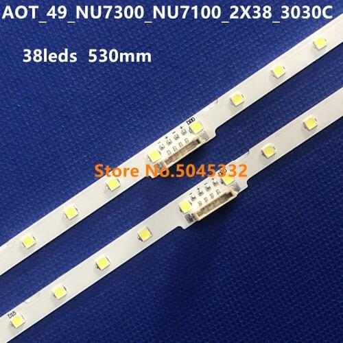 LED bar 38 lamp for Sam sung 49"TV UE49NU7140U UE49NU7100U AOT_49_NU7300_NU7100_2X38_