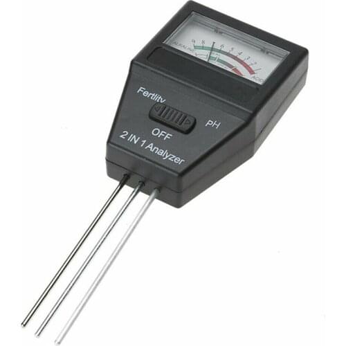 2 In 1 Soil PH Tester Plant Fertile Meter Analyzer pH Meter 3 Probes Garden Tool For Potting Gardening Flower Fertility Tester